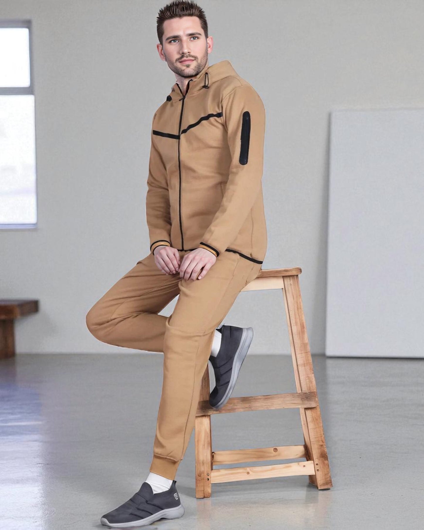 Men’s 2-Piece Sweatsuit Tech Fleece Heavy Winter Outfit