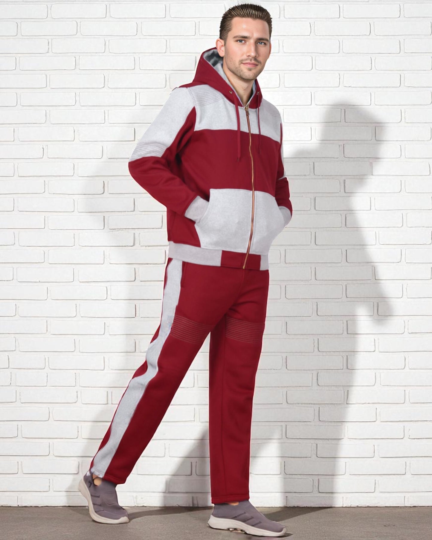 Men's Reef-Tech Fleece Sweatsuit biker stitch Set