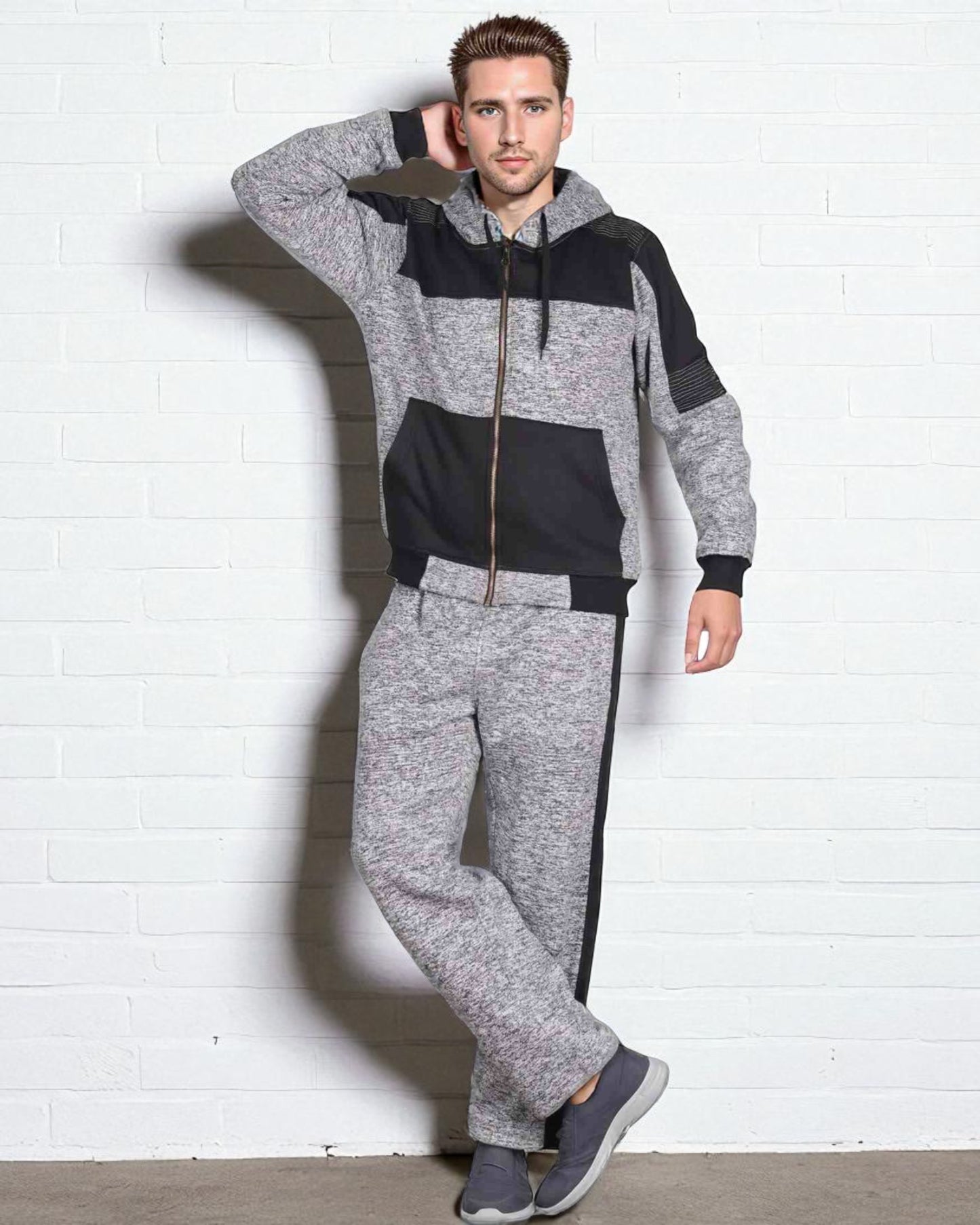Men's Reef-Tech Fleece Sweatsuit biker stitch Set