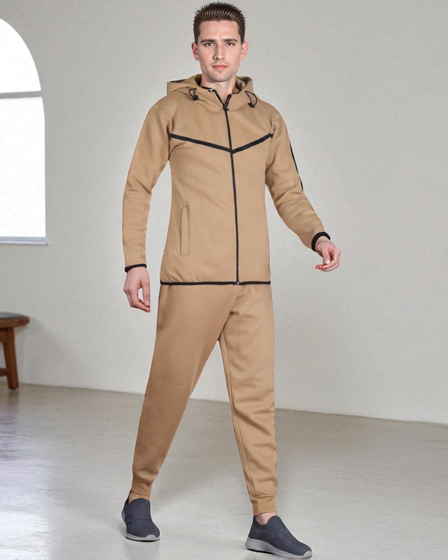 Men’s 2-Piece Sweatsuit Tech Fleece Heavy Winter Outfit
