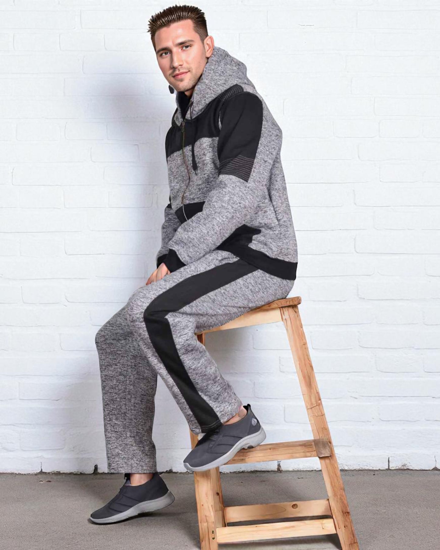 Men's Reef-Tech Fleece Sweatsuit biker stitch Set