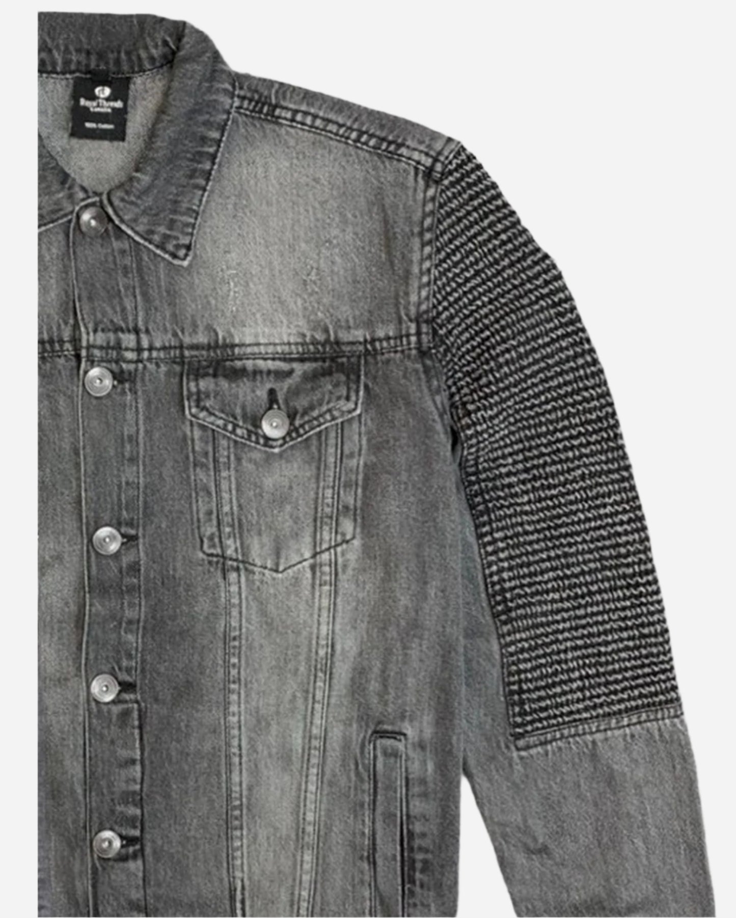 Men’s Denim Suit Standard Cut Biker Jacket With Slim Fit Biker Pants