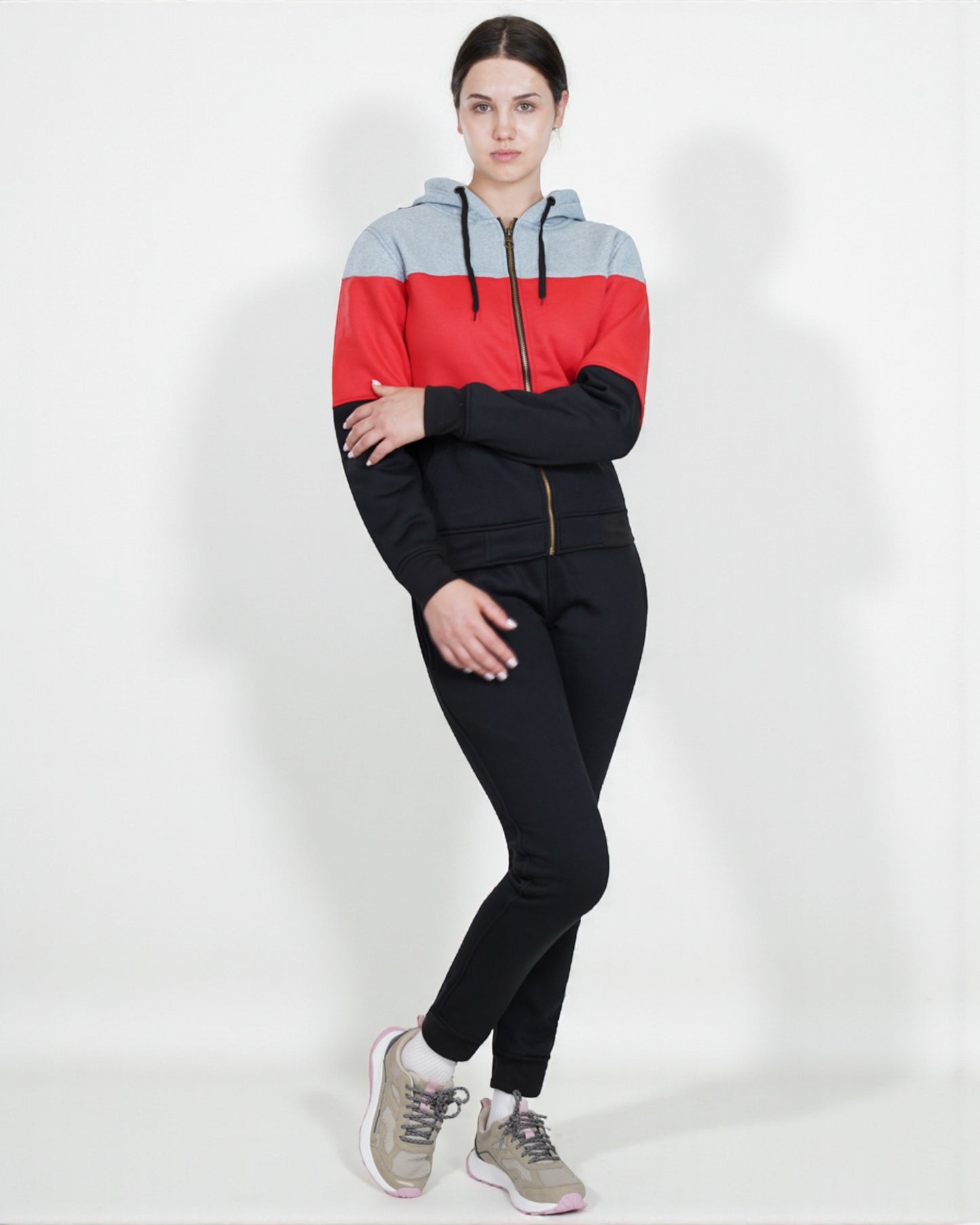 Women’s ColorBlock Zip-Up Sweatsuit
