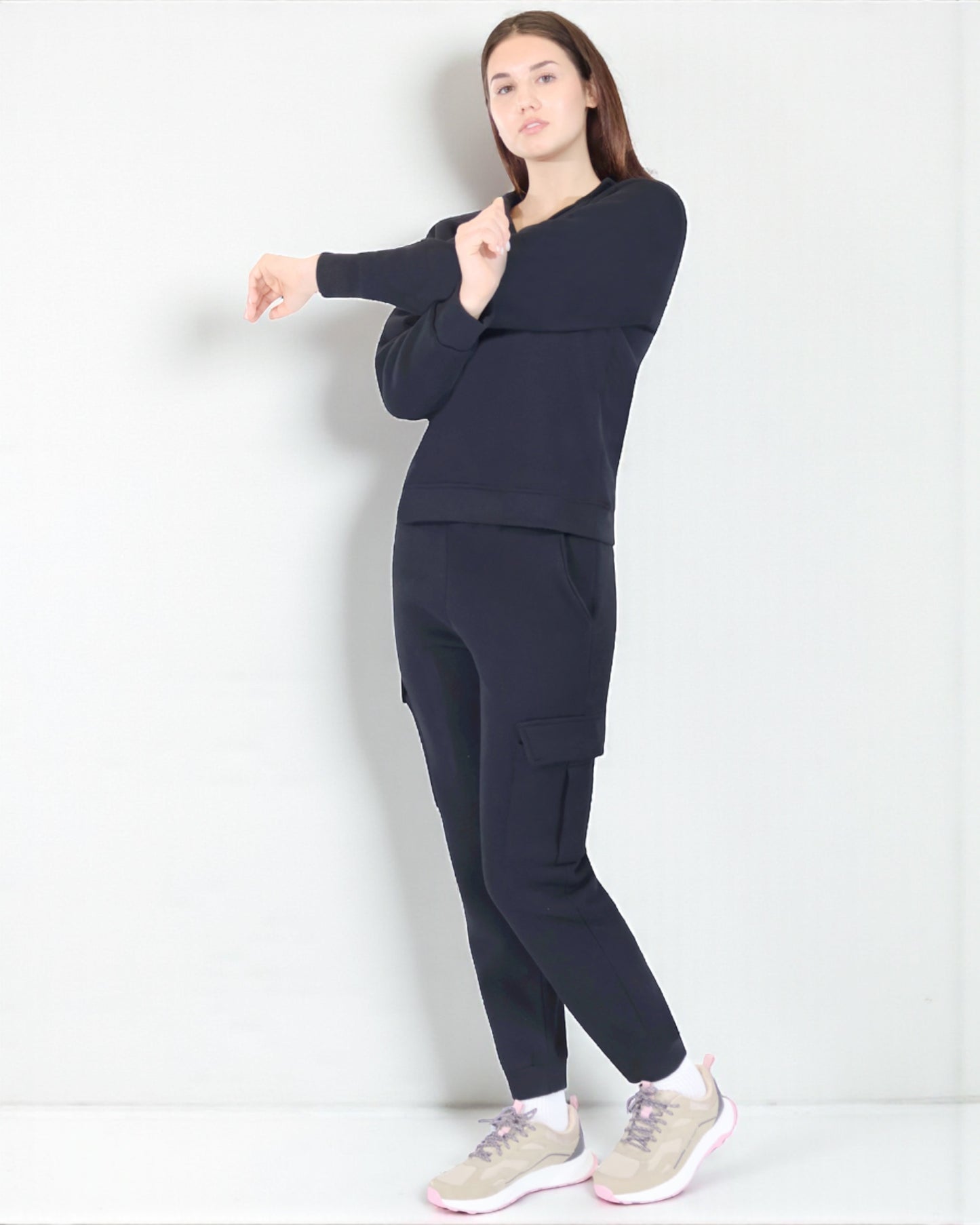 Women’s Cargo Lounge Set Soft Cotton Blend Two-Piece