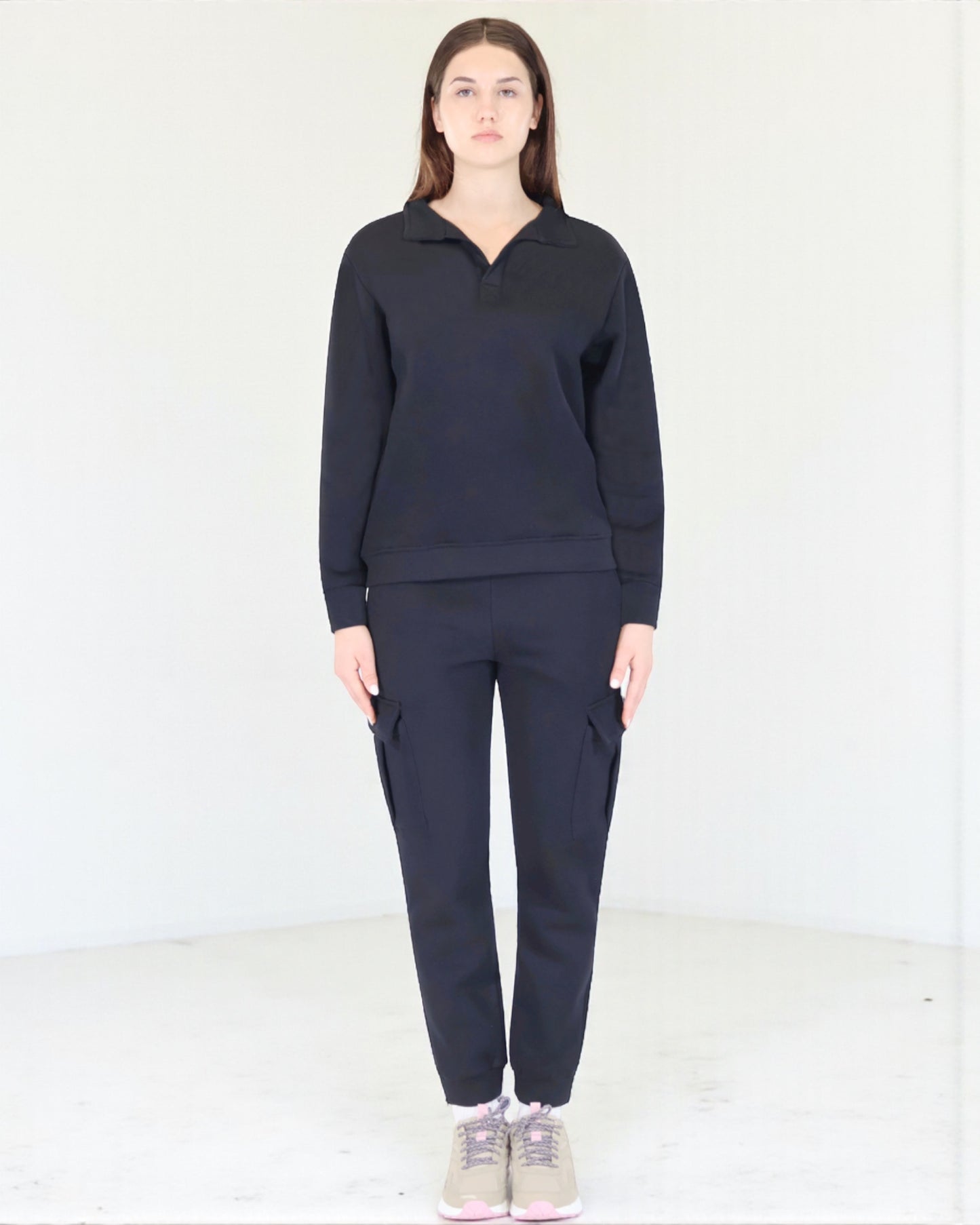Women’s Cargo Lounge Set Soft Cotton Blend Two-Piece