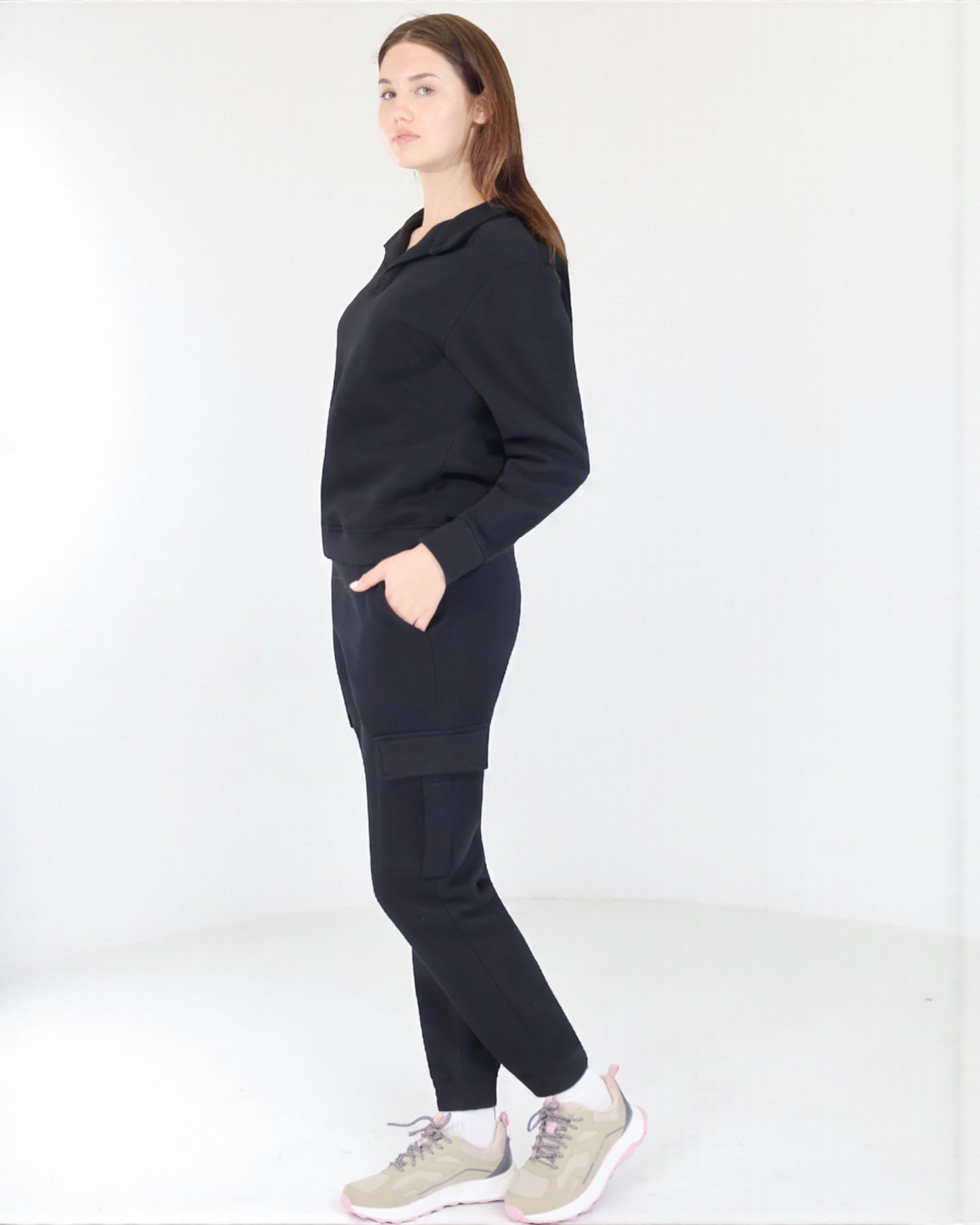 Women’s Cargo Lounge Set Soft Cotton Blend Two-Piece