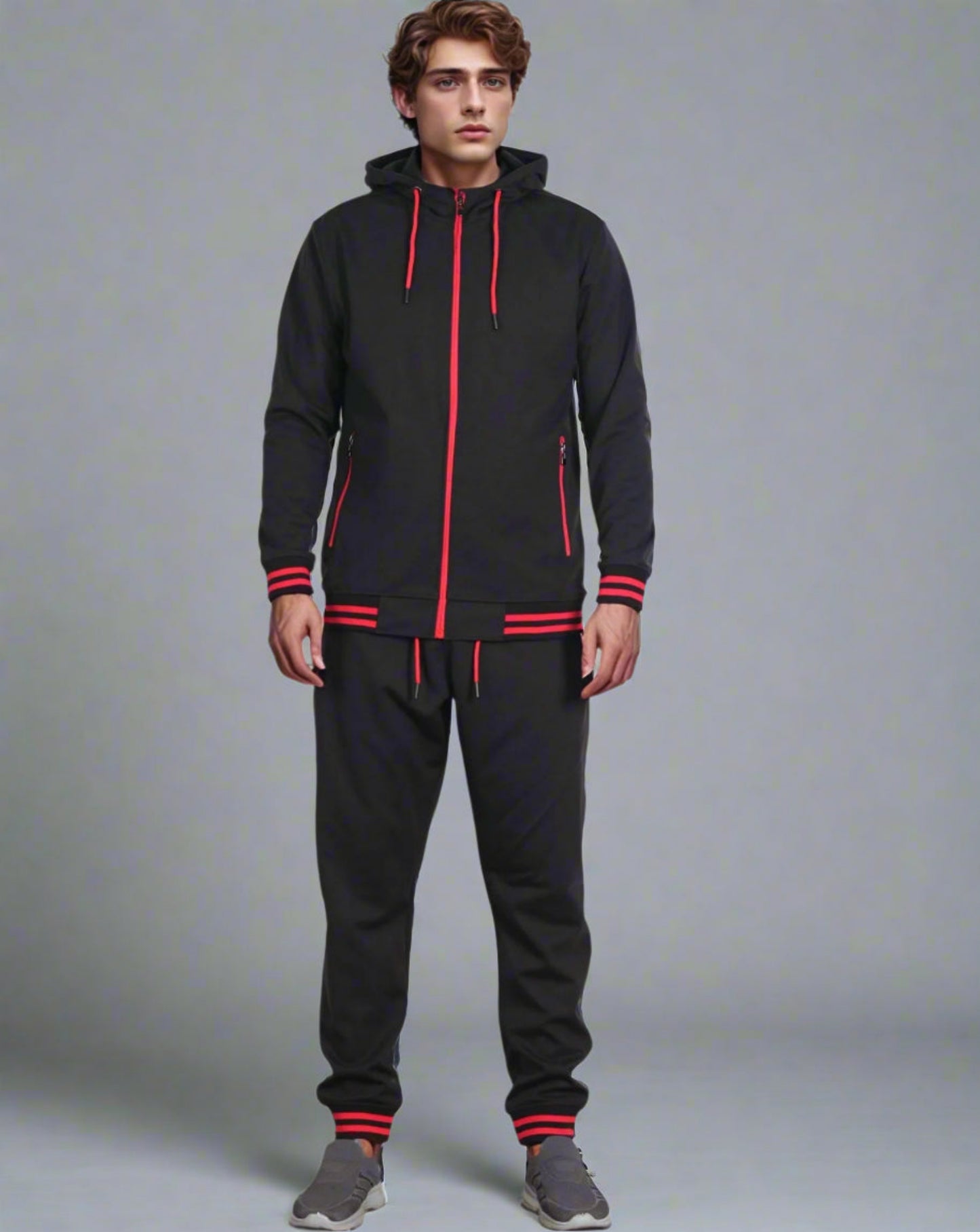 Men’s Scooba Multi Color Rib Tracksuit GYM Activewear Outfit