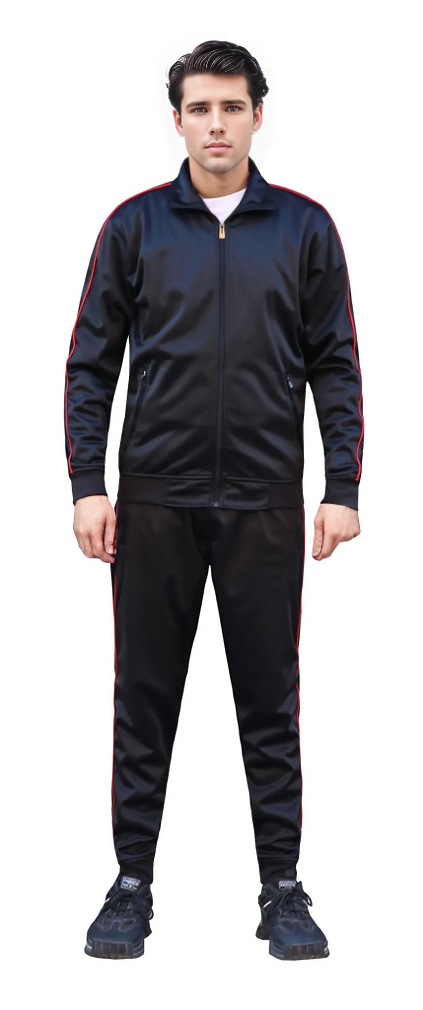 Royal Threads Canada Men 2-piece Classic Jogger Tracksuit Track Jacket & Trackpants Solid Plain Outfit