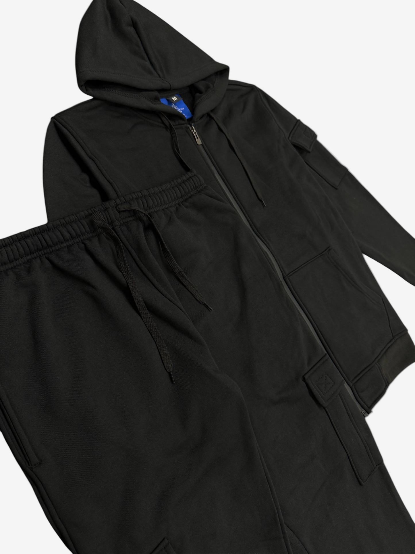 Men's Warm Cargo Pants Fleece Sweatsuit