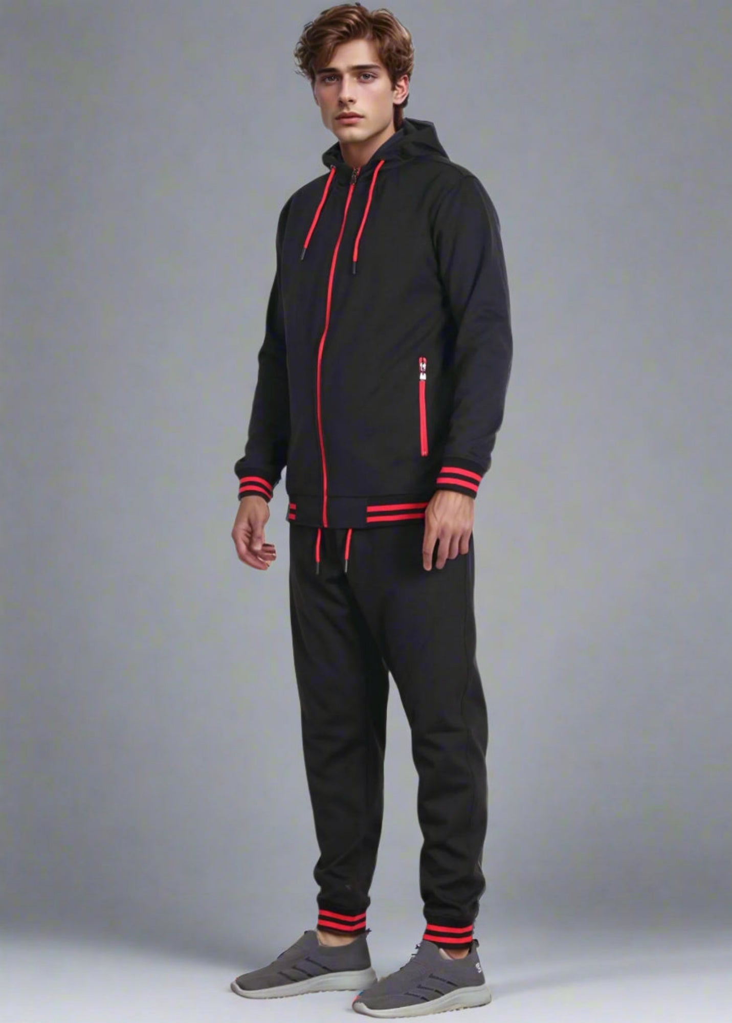 Men’s Scooba Multi Color Rib Tracksuit GYM Activewear Outfit