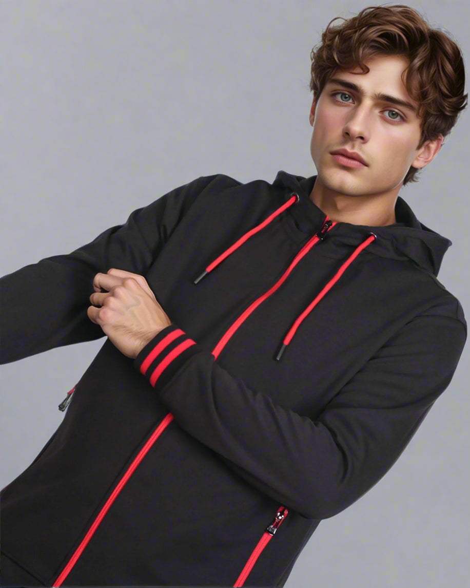 Men’s Scooba Multi Color Rib Tracksuit GYM Activewear Outfit
