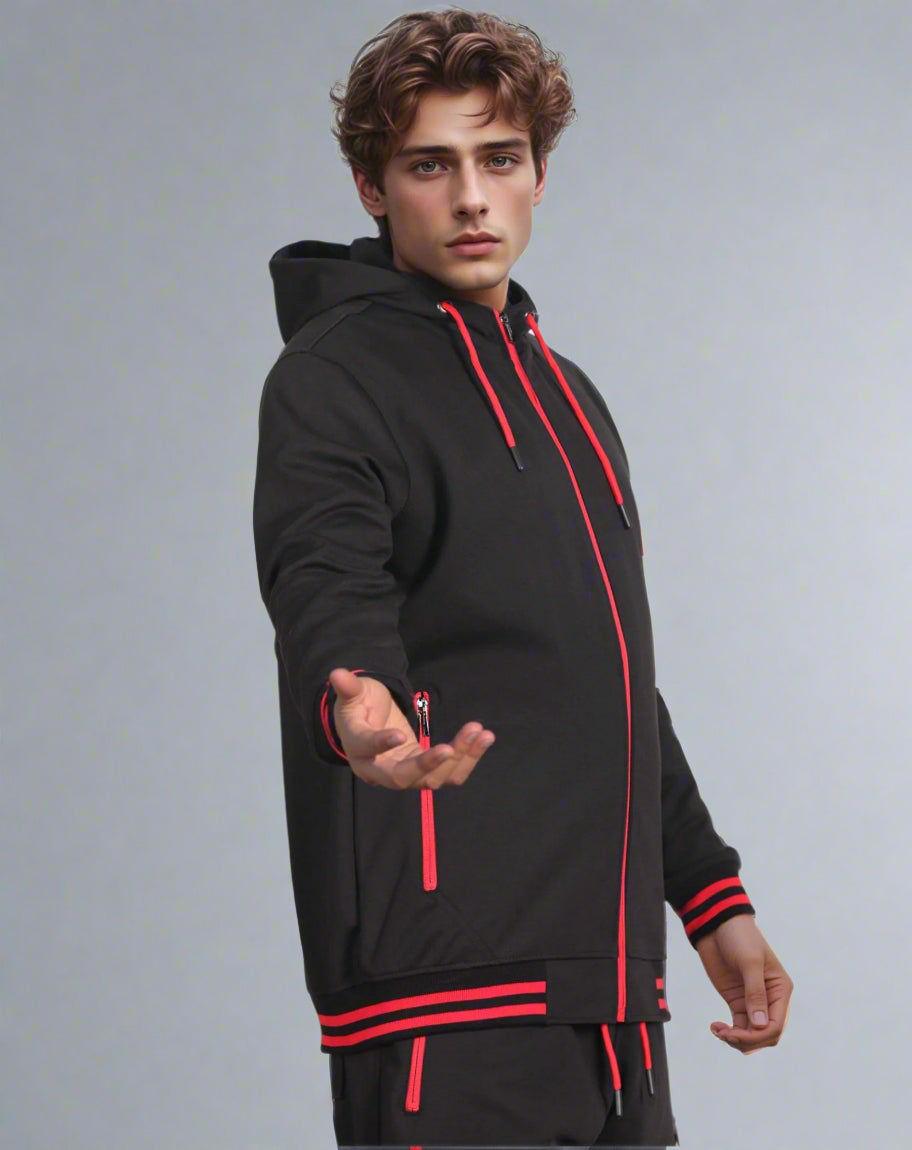 Men’s Scooba Multi Color Rib Tracksuit GYM Activewear Outfit
