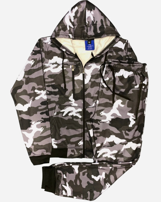 Men's Two Piece Tech Jogger Fleece Sweatsuit