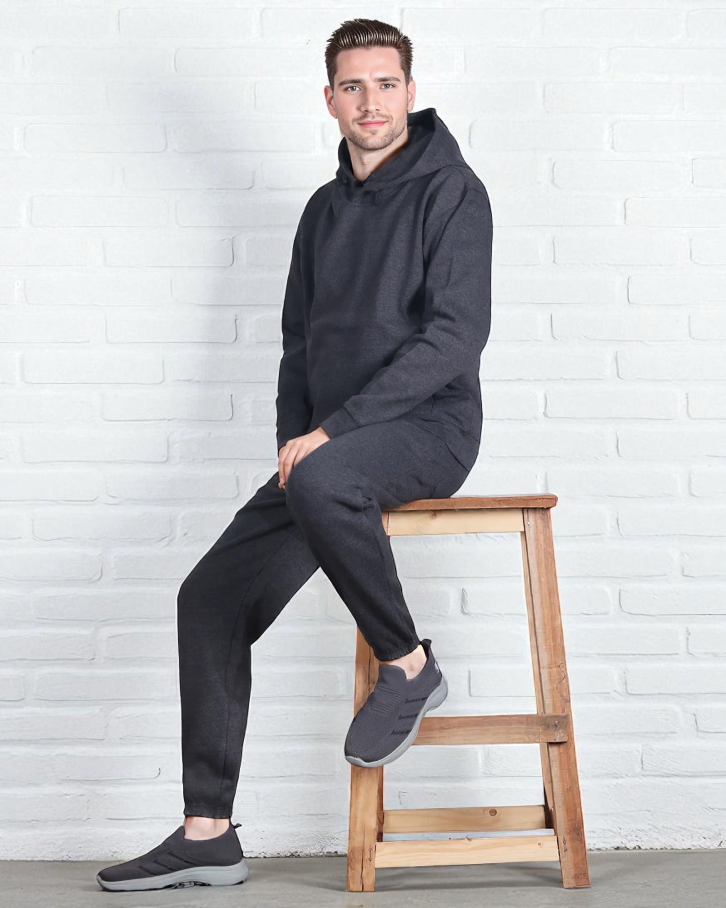 Men’s 2-Piece Classic Fleece Suit Pullover Hoodie Heavy Quality Fleece with Sweatpants