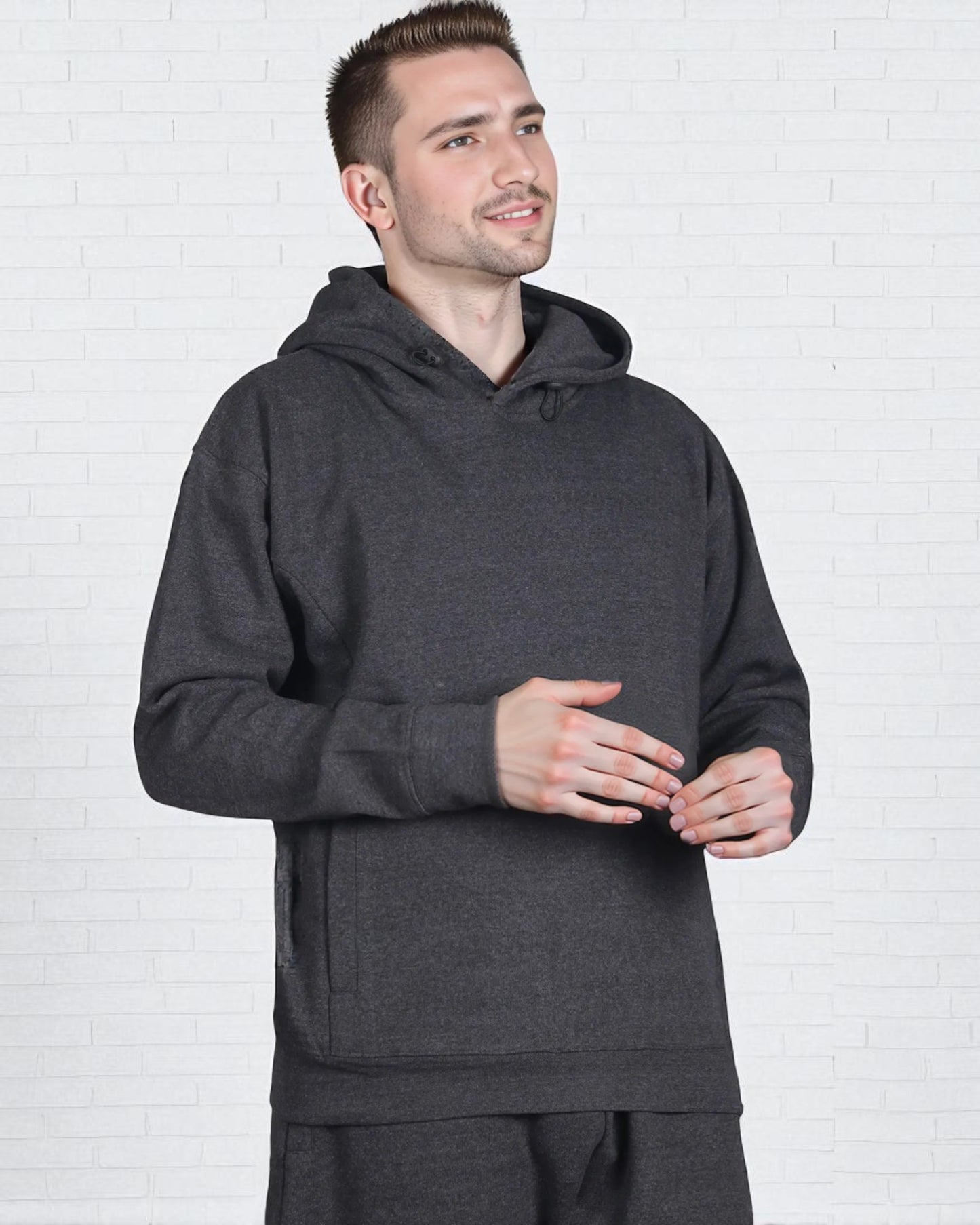 Men’s 2-Piece Classic Fleece Suit Pullover Hoodie Heavy Quality Fleece with Sweatpants