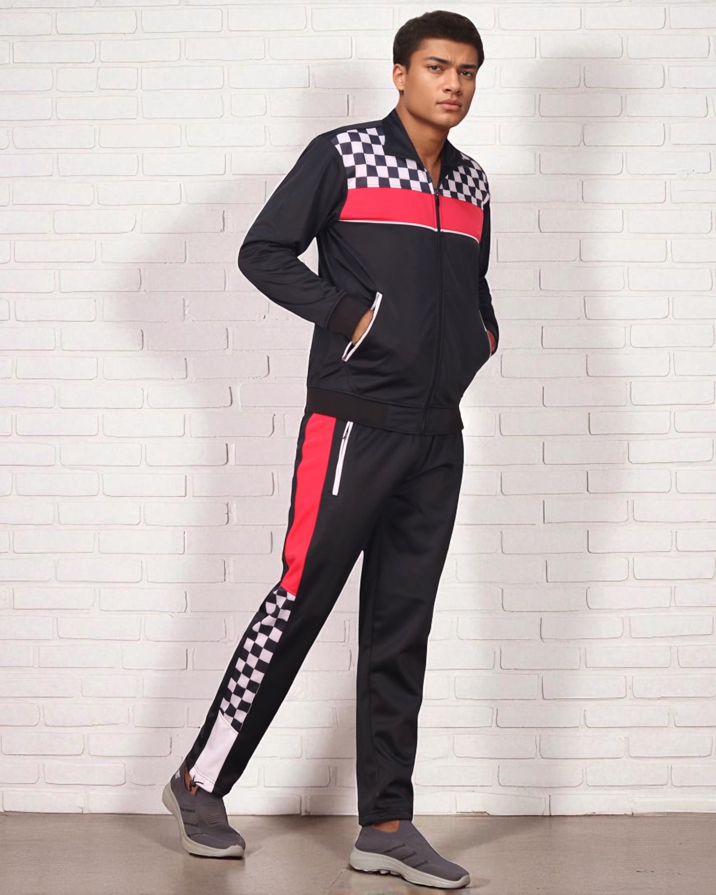 Men’s Tracksuit Traditional Checker Boxed Track jacket & Track pants