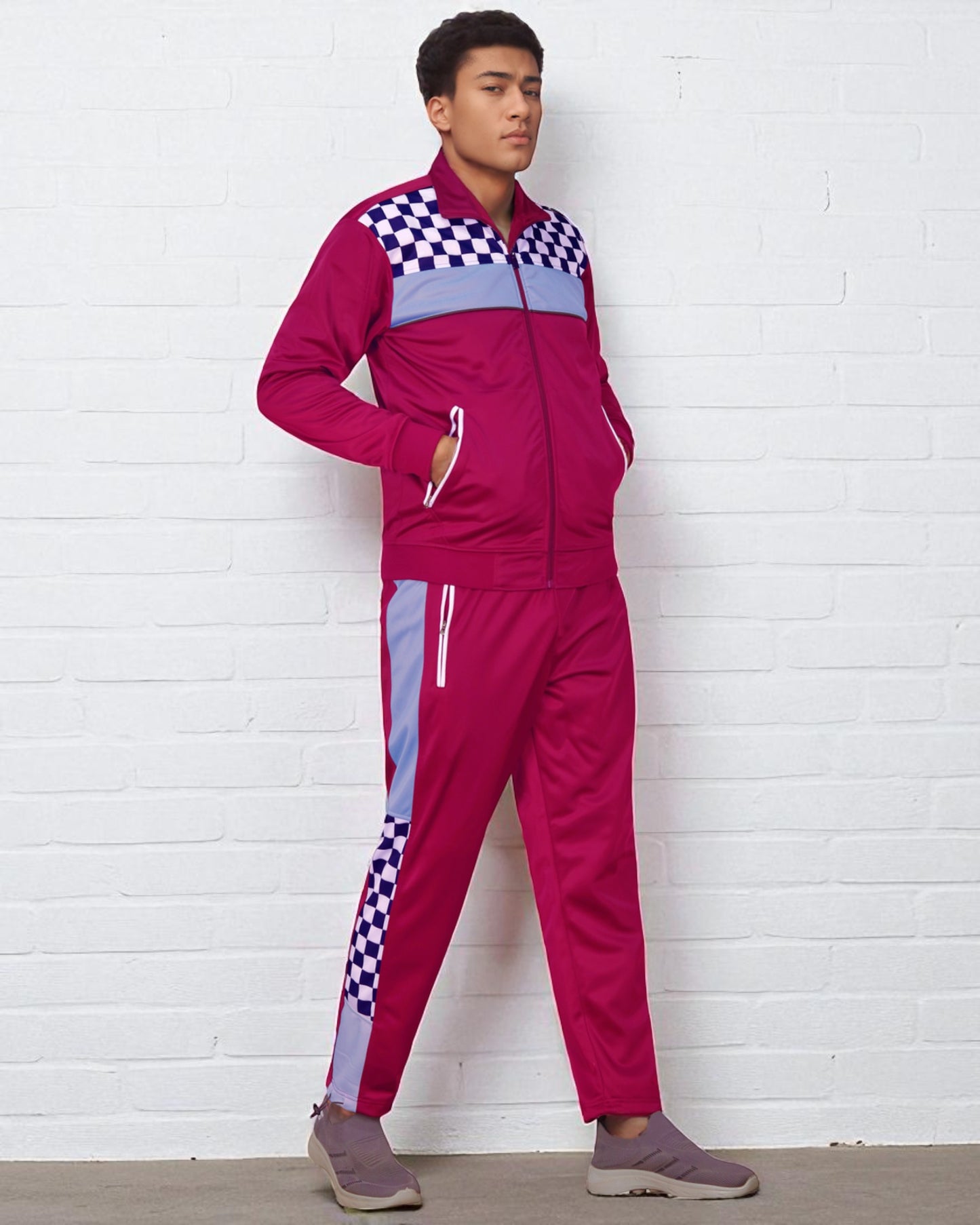 Men’s Tracksuit Traditional Checker Boxed Track jacket & Track pants