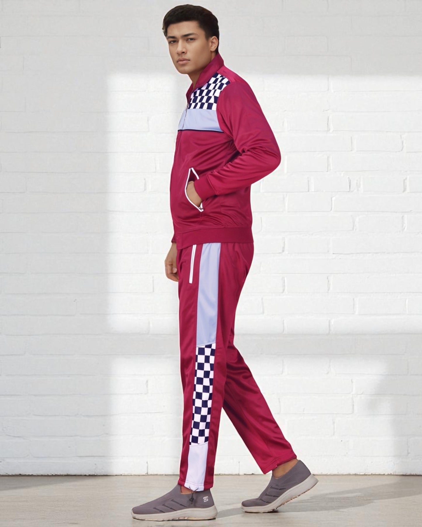 Men’s Tracksuit Traditional Checker Boxed Track jacket & Track pants
