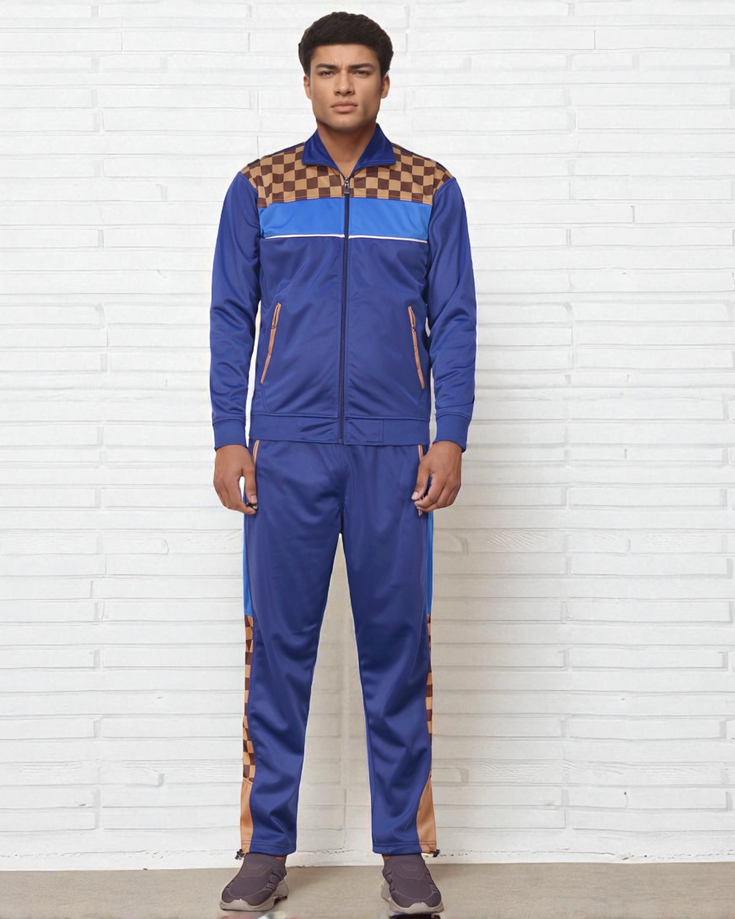 Men’s Tracksuit Traditional Checker Boxed Track jacket & Track pants