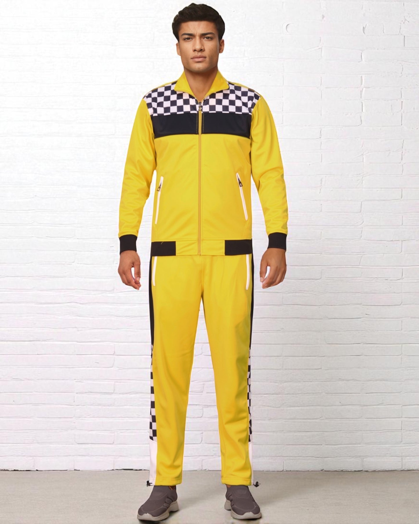 Men’s Tracksuit Traditional Checker Boxed Track jacket & Track pants