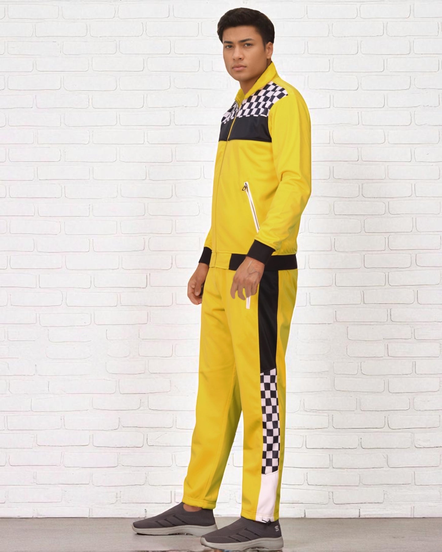 Men’s Tracksuit Traditional Checker Boxed Track jacket & Track pants