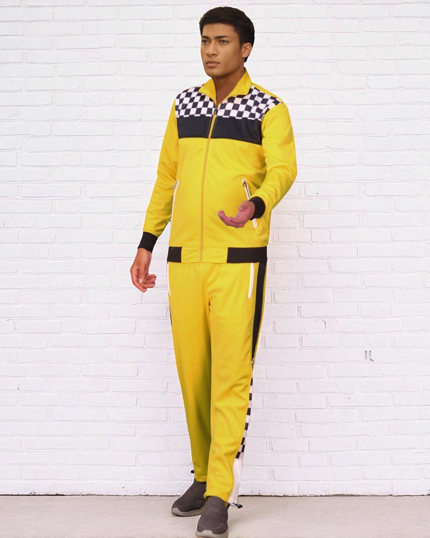Men’s Tracksuit Traditional Checker Boxed Track jacket & Track pants
