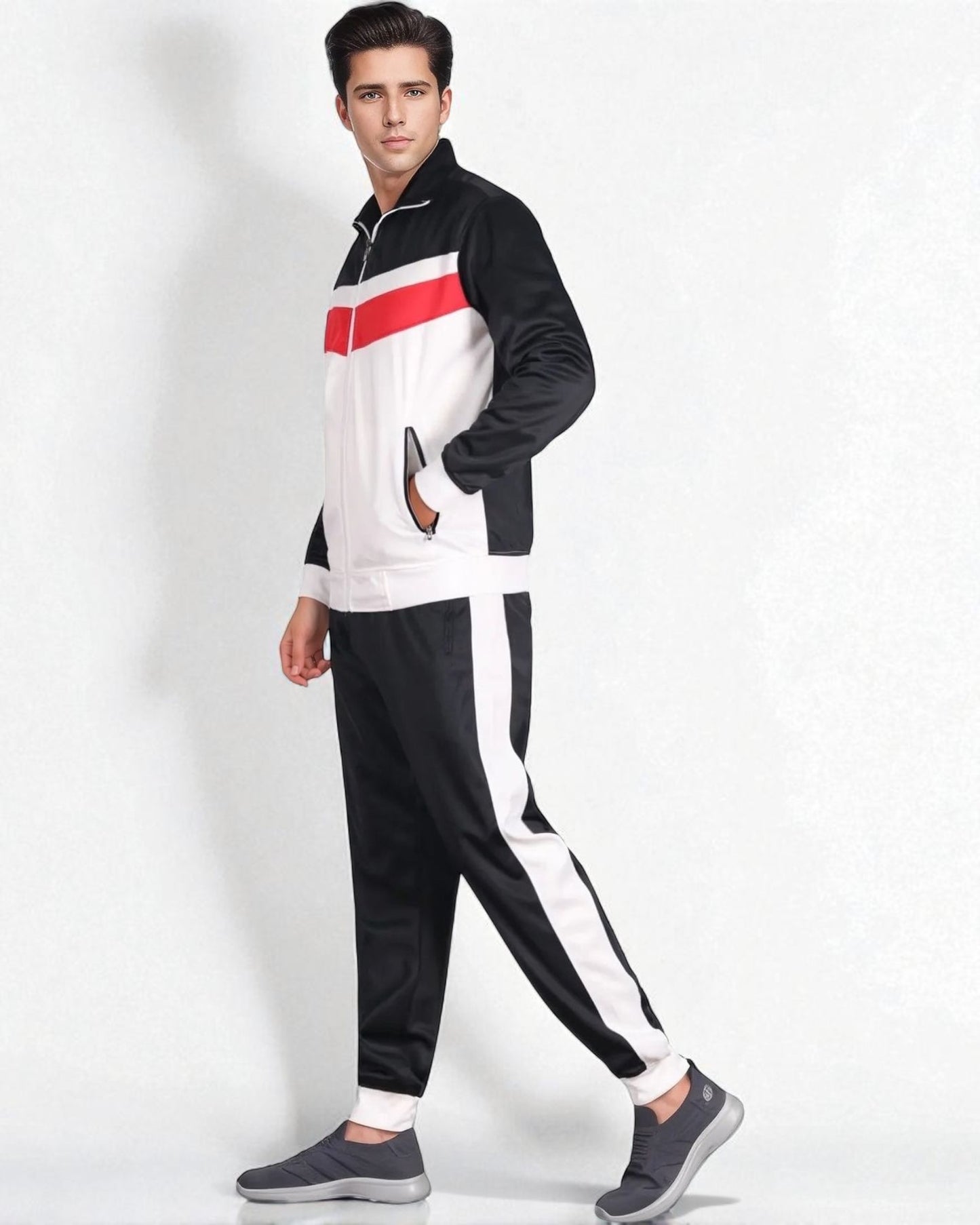 Men's Active Daily wear Tracksuit Jogger Track Jacket & Track Pants Jogging Suit