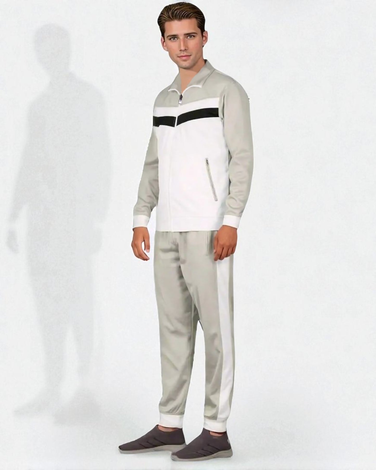 Men's Active Daily wear Tracksuit Jogger Track Jacket & Track Pants Jogging Suit