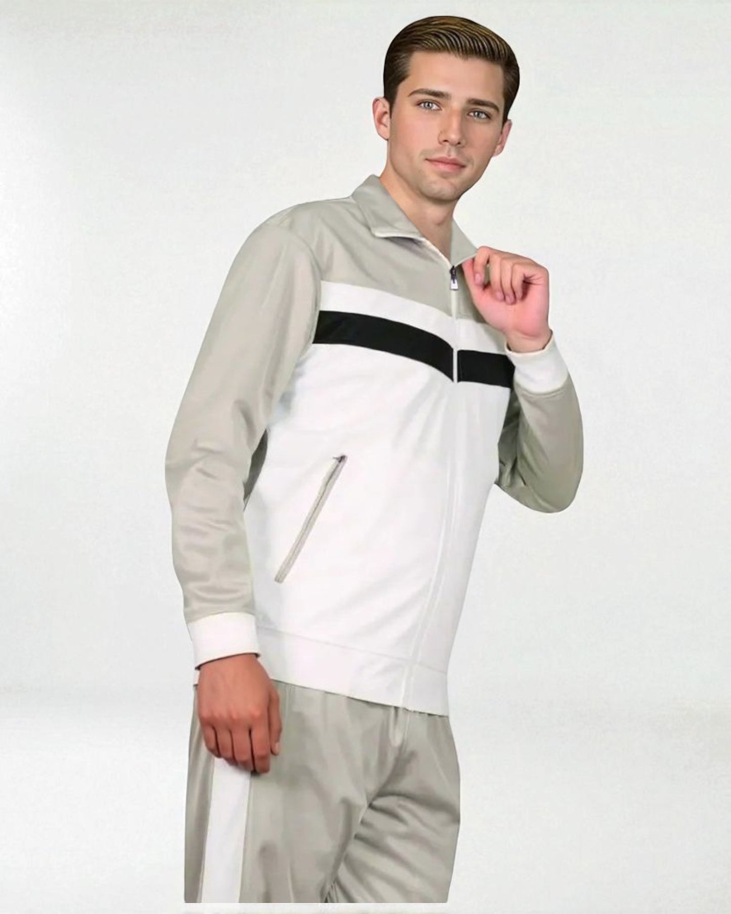 Men's Active Daily wear Tracksuit Jogger Track Jacket & Track Pants Jogging Suit
