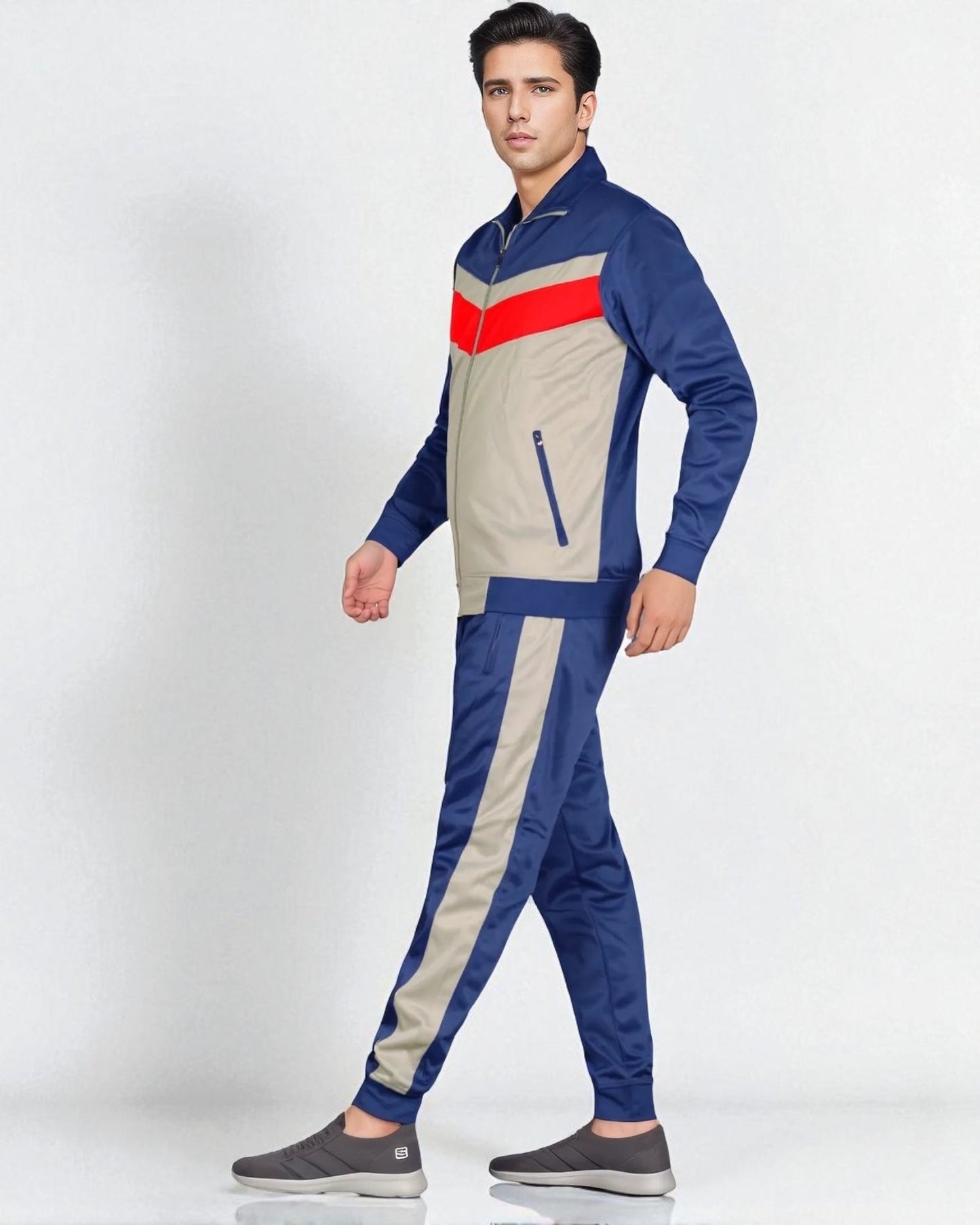 Men's Active Daily wear Tracksuit Jogger Track Jacket & Track Pants Jogging Suit
