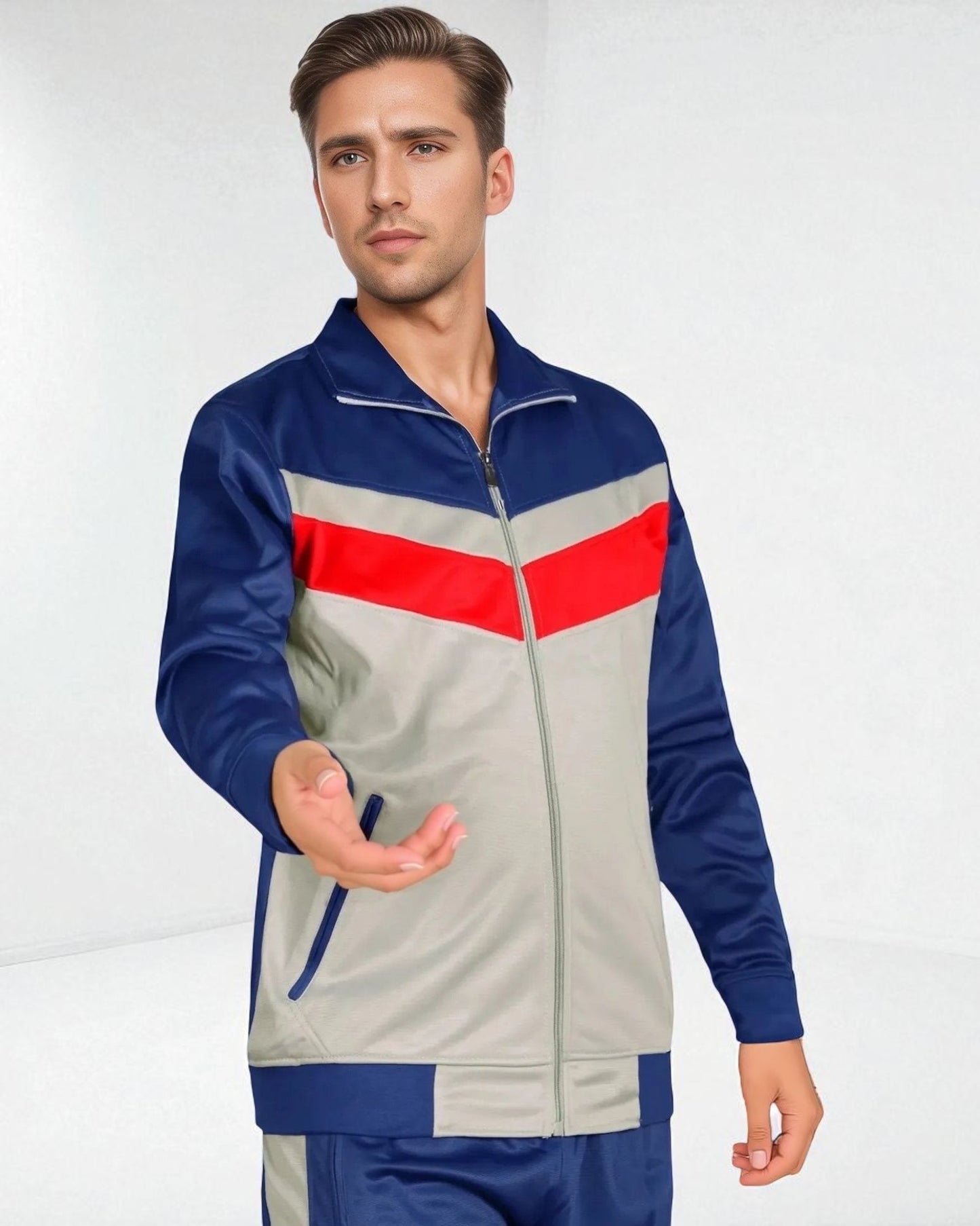 Men's Active Daily wear Tracksuit Jogger Track Jacket & Track Pants Jogging Suit