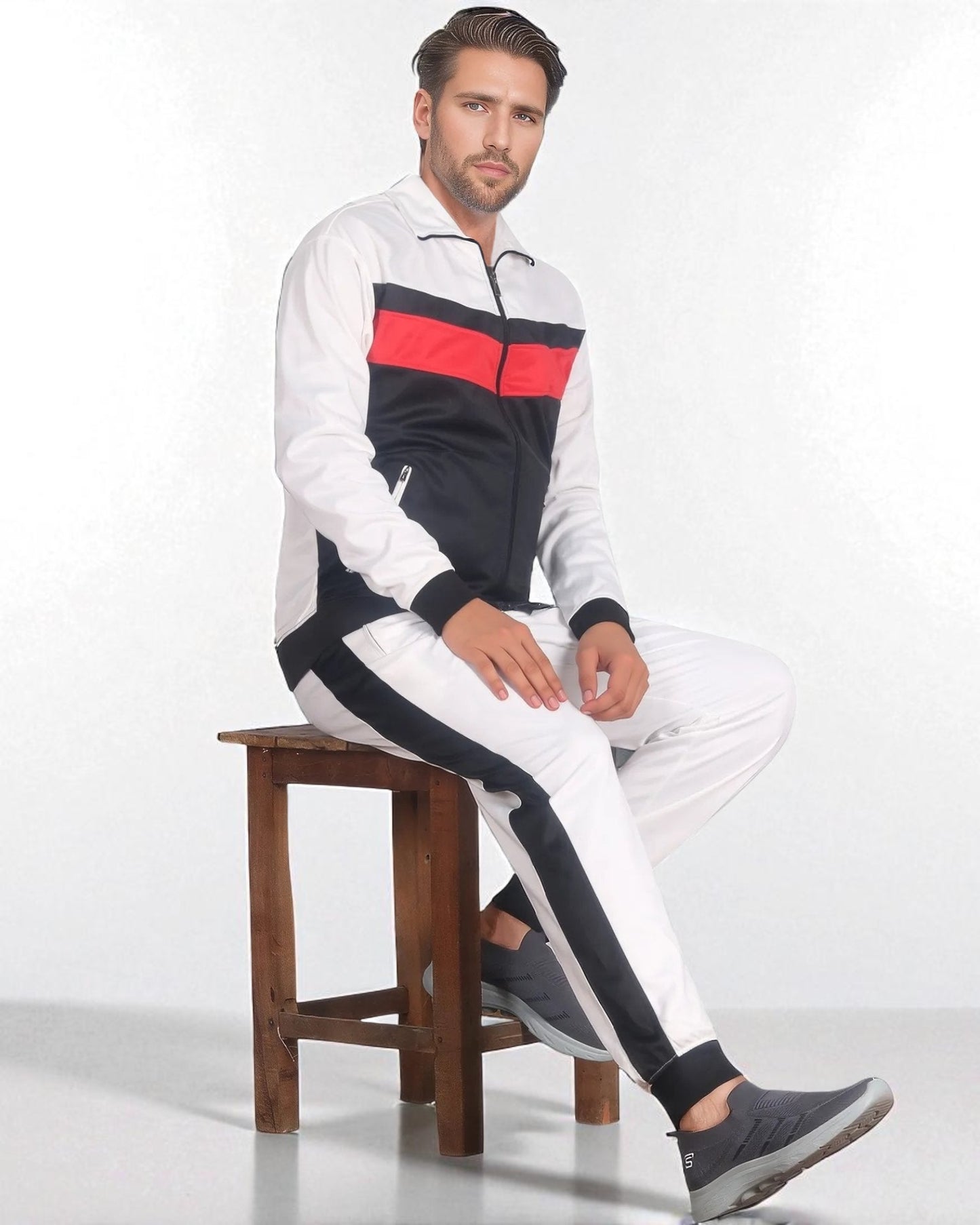 Men's Active Daily wear Tracksuit Jogger Track Jacket & Track Pants Jogging Suit