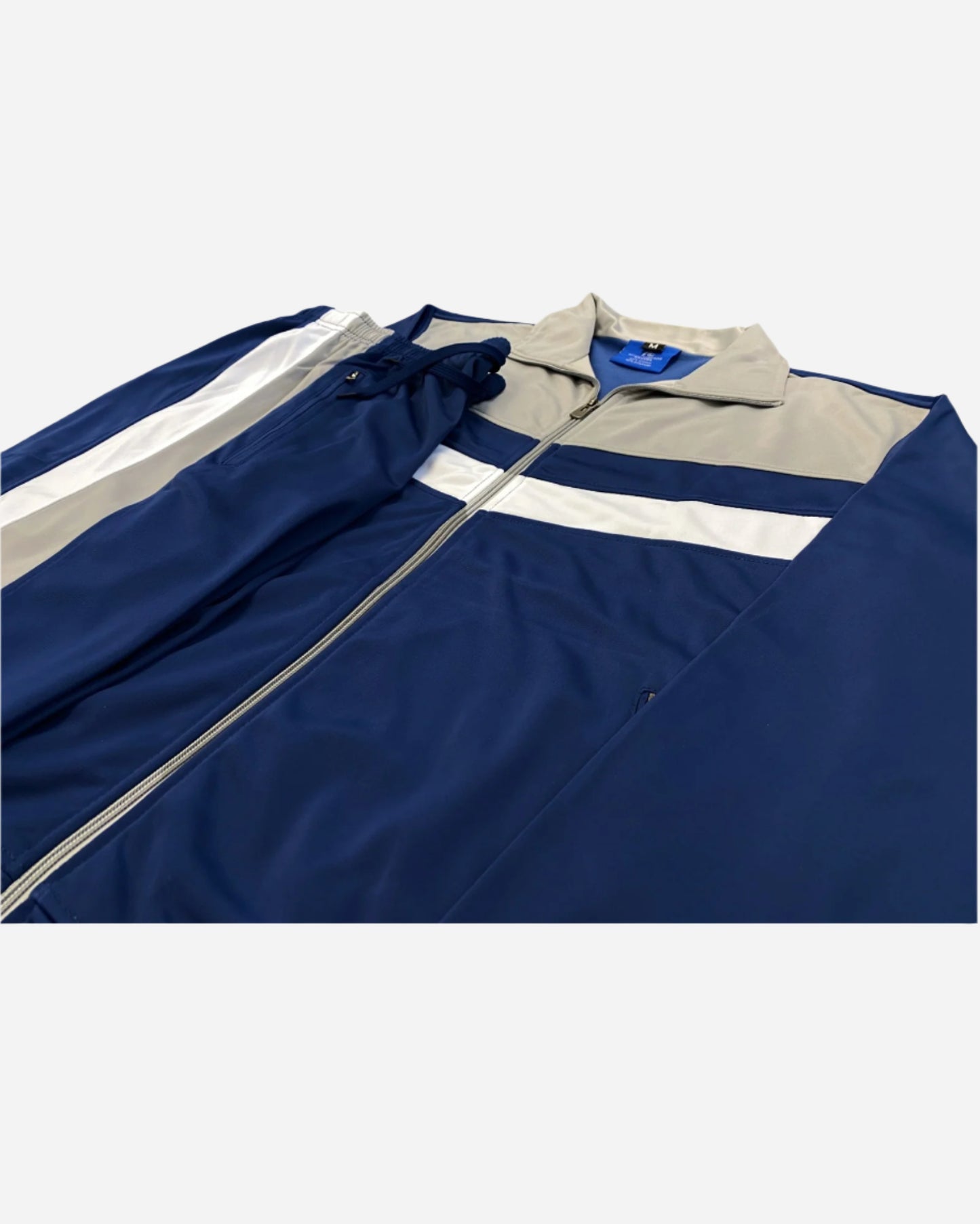 Men's Tracksuit Warm-Up 2-piece Retro Style Track Jacket & Pants Matching Set
