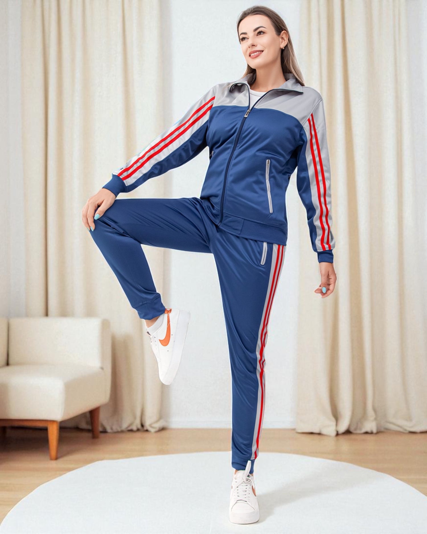 Women’s Co ord Tracksuit 2-piece Tracksuit Loungewear Set