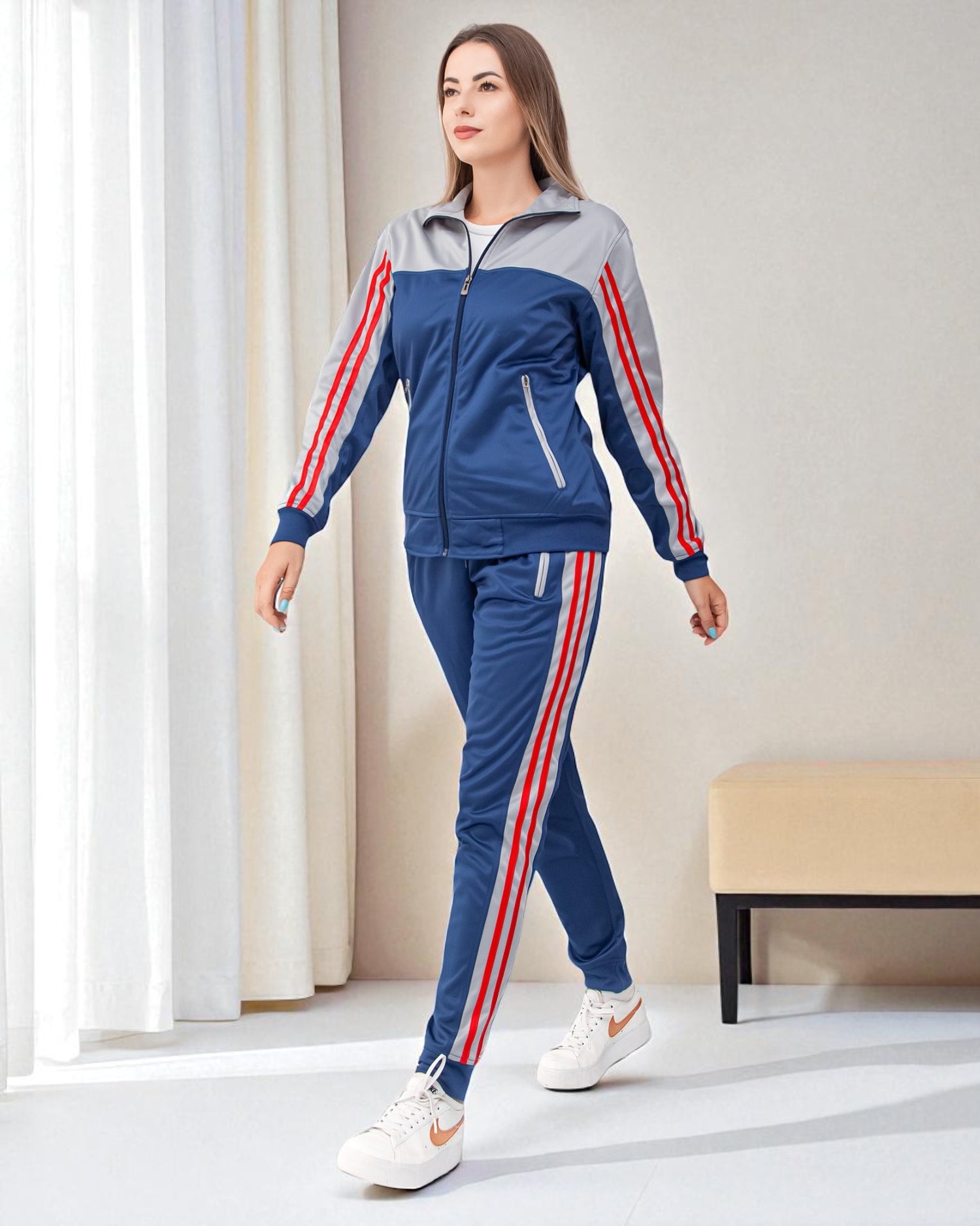 Women’s Co ord Tracksuit 2-piece Tracksuit Loungewear Set
