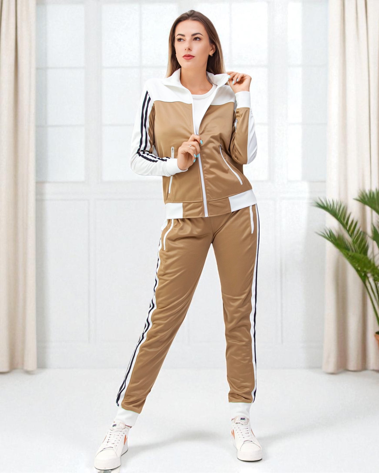 Women’s Co ord Tracksuit 2-piece Tracksuit Loungewear Set