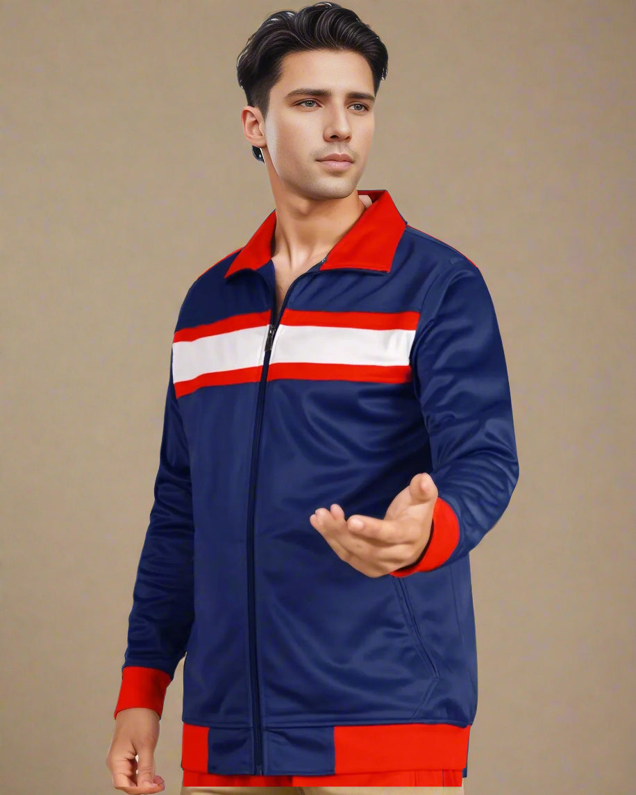 Men's Tracksuit contrast Color 2-piece Set
