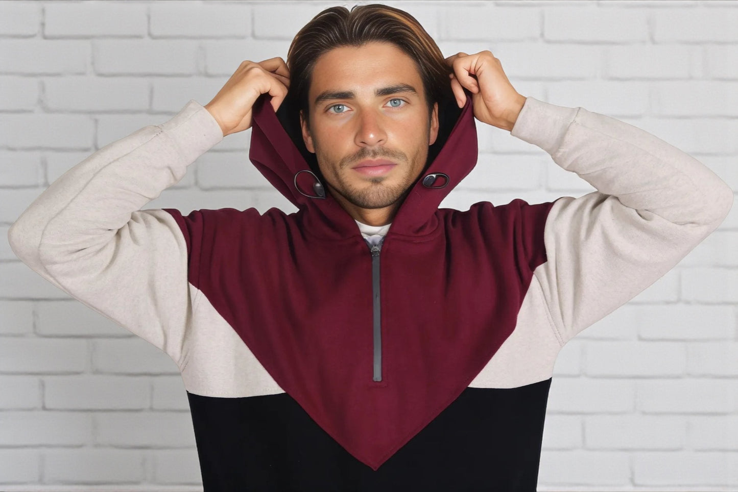 Men’s 2-Piece Quarter Zip Resilience Fleece Hoodie Sweatsuit
