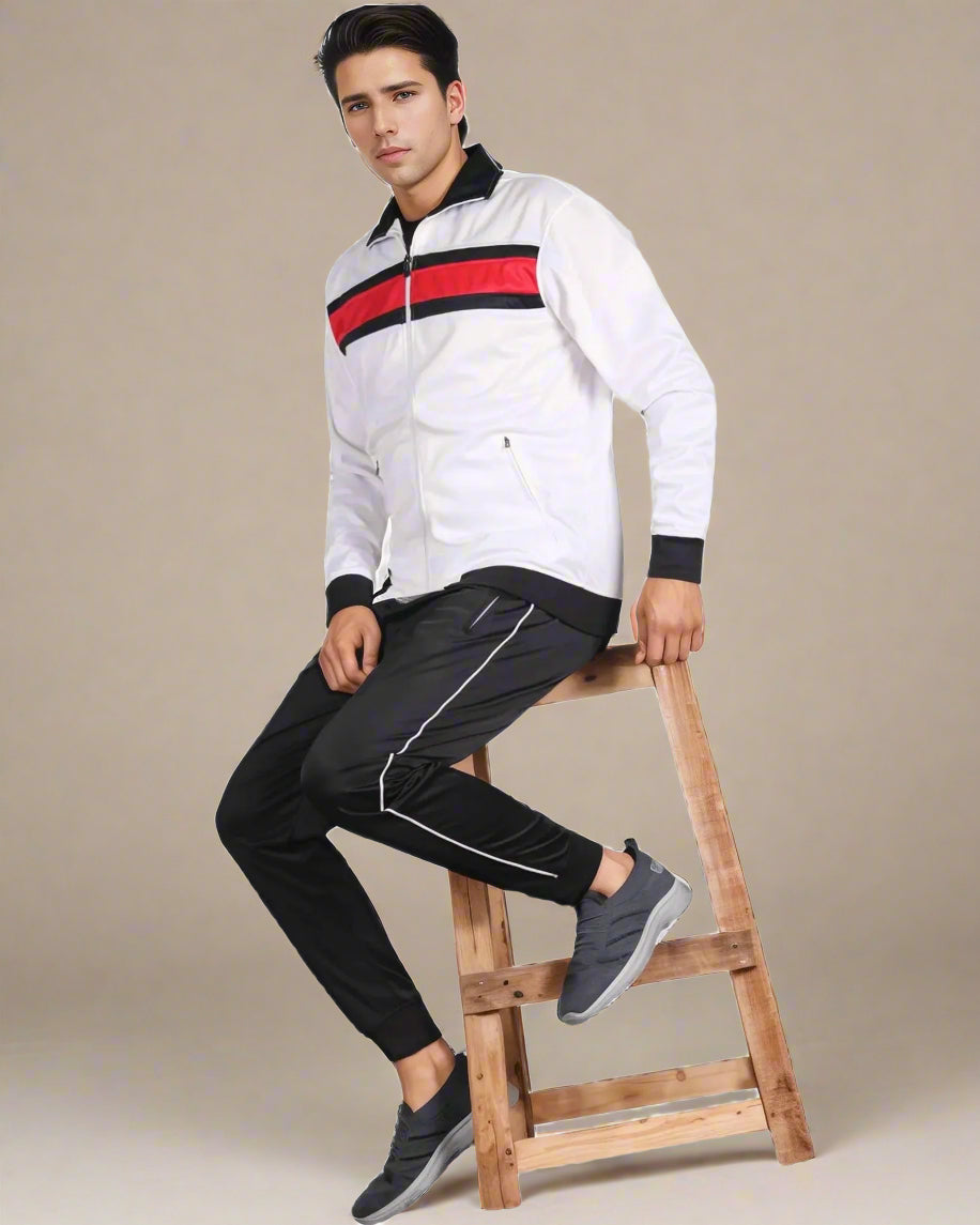 Men's Tracksuit contrast Color 2-piece Set
