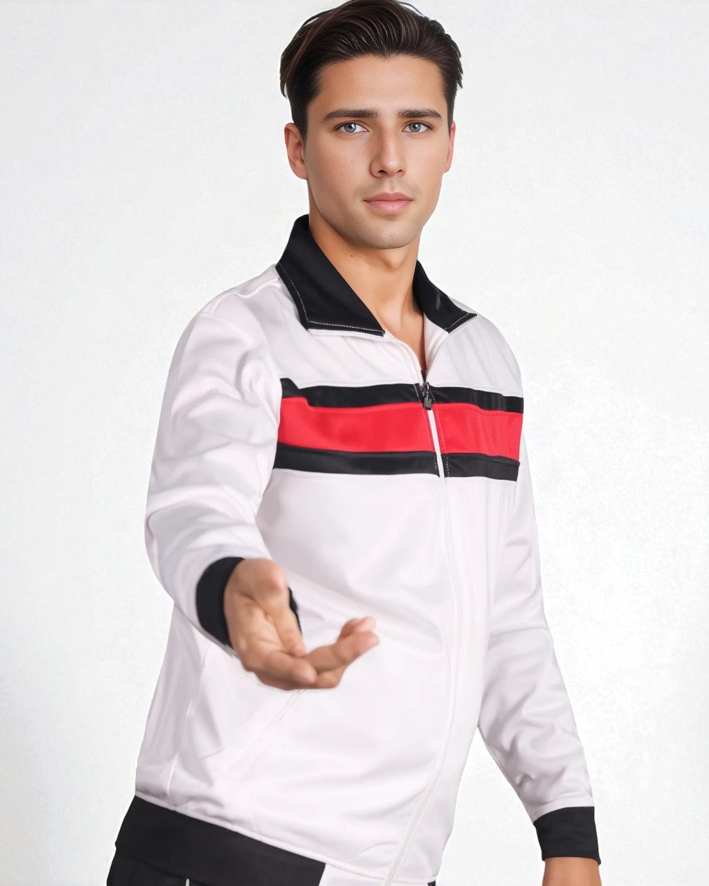 Men's Tracksuit contrast Color 2-piece Set