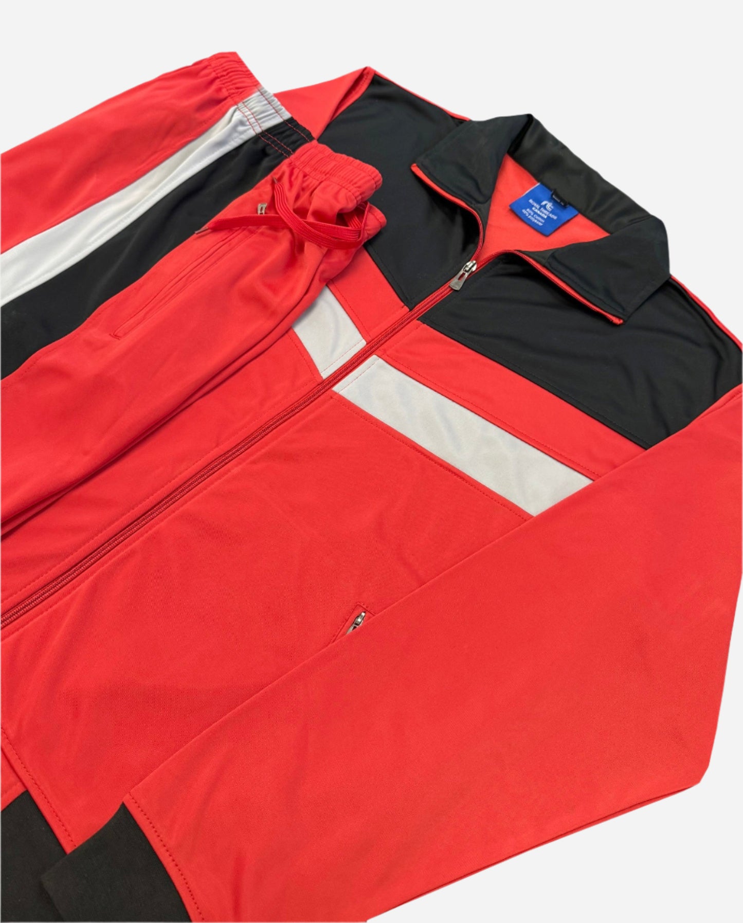 Men's Tracksuit Warm-Up 2-piece Retro Style Track Jacket & Pants Matching Set