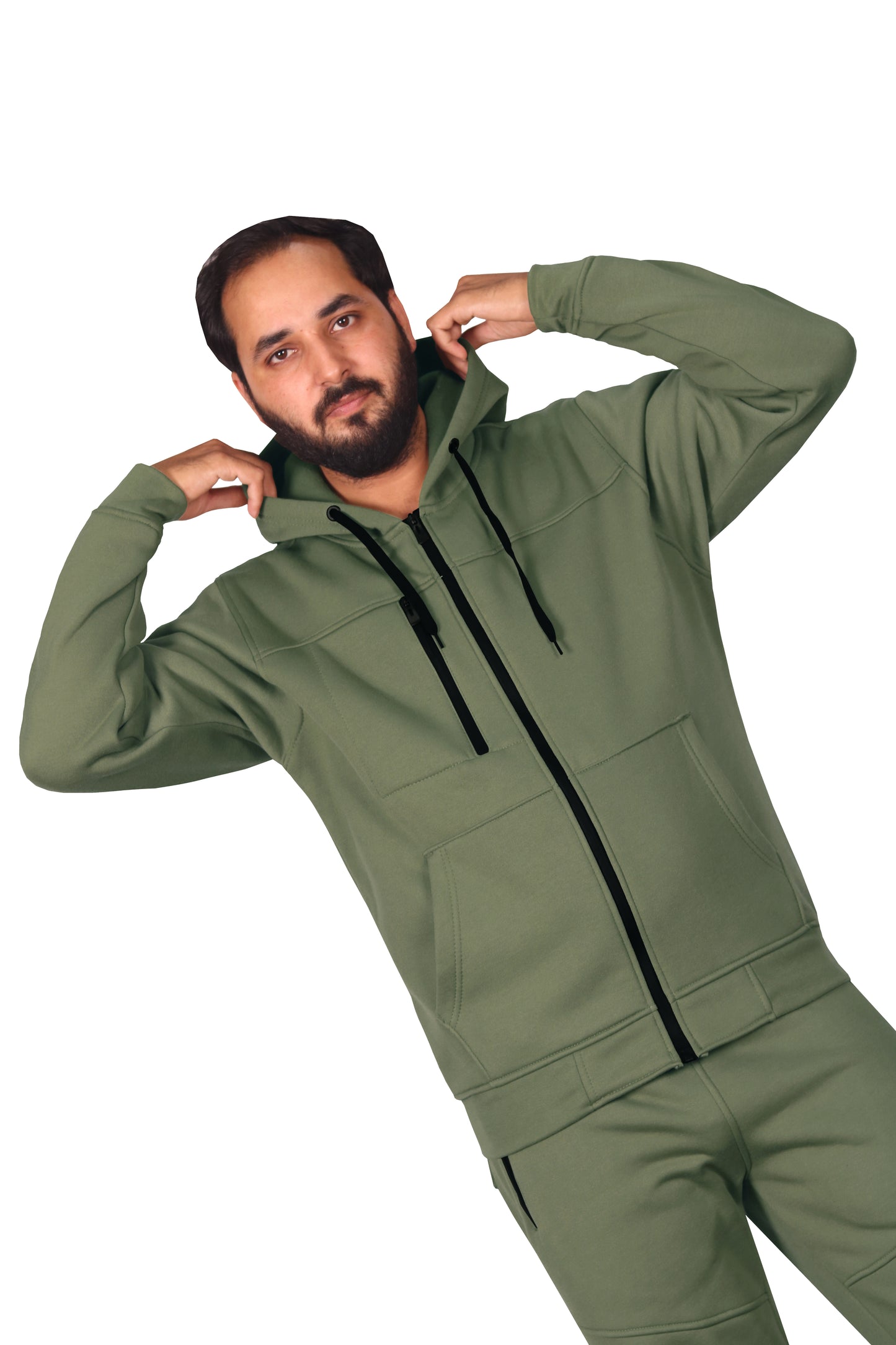 Men's Sweatsuit Soft Fleece Sweat Jacket with Sweatpants