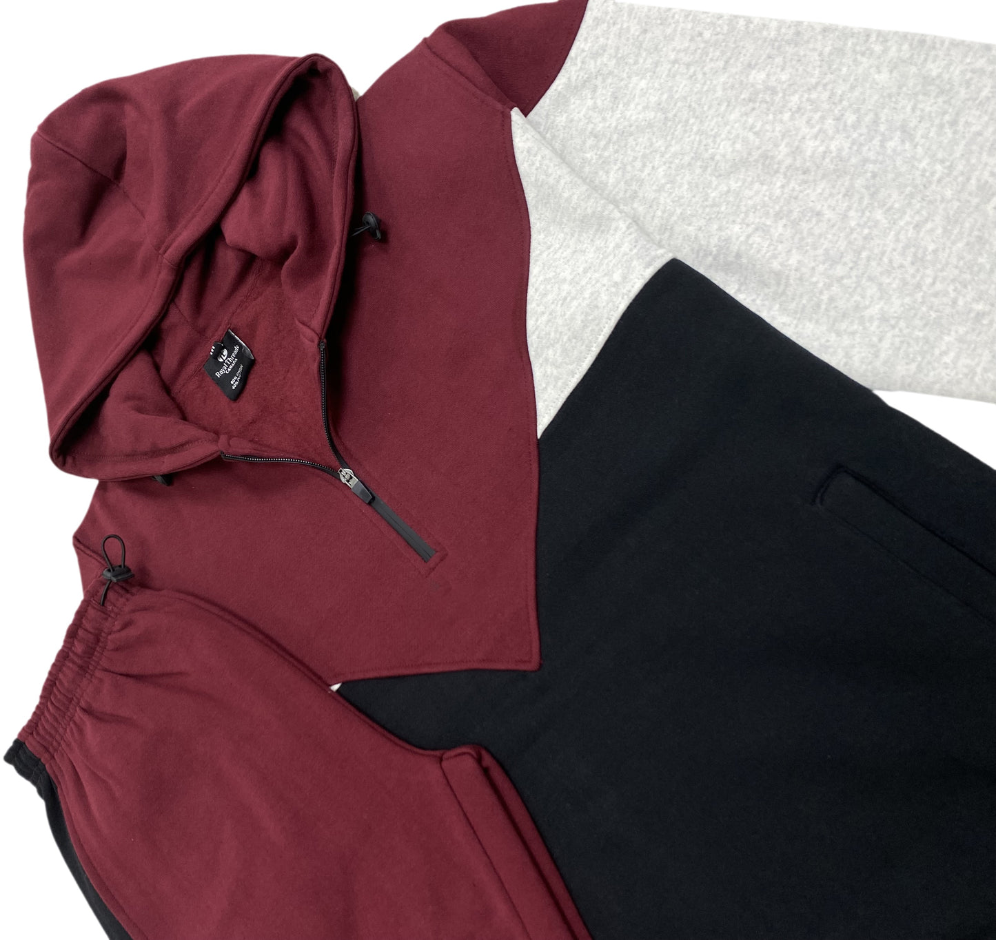 Men’s 2-Piece Quarter Zip Fleece Hoodie Sports Fleece Sweatsuit Heavy Winter Sweat Jacket & Fleece Pants