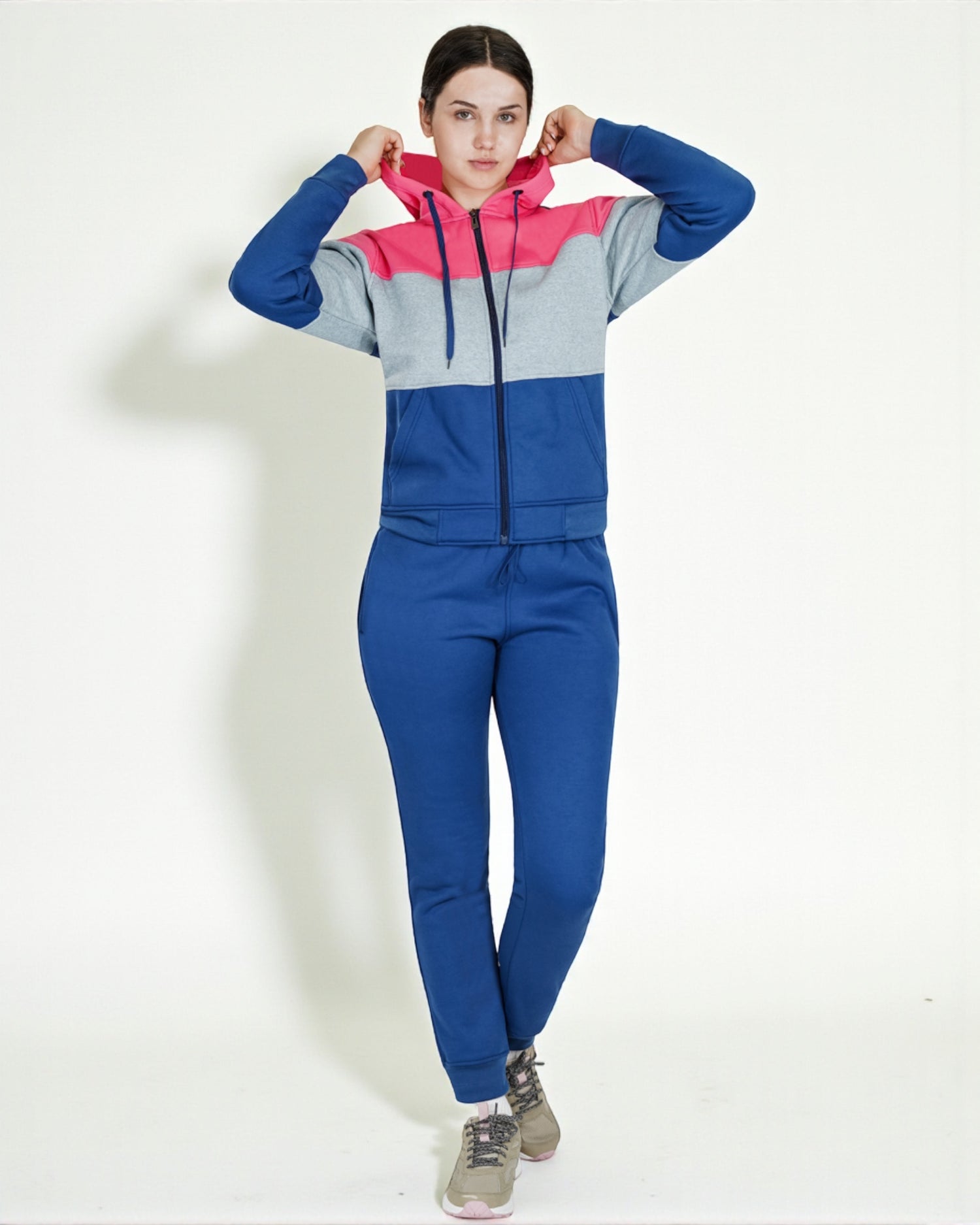 Women’s ColorBlock Zip-Up Sweatsuit