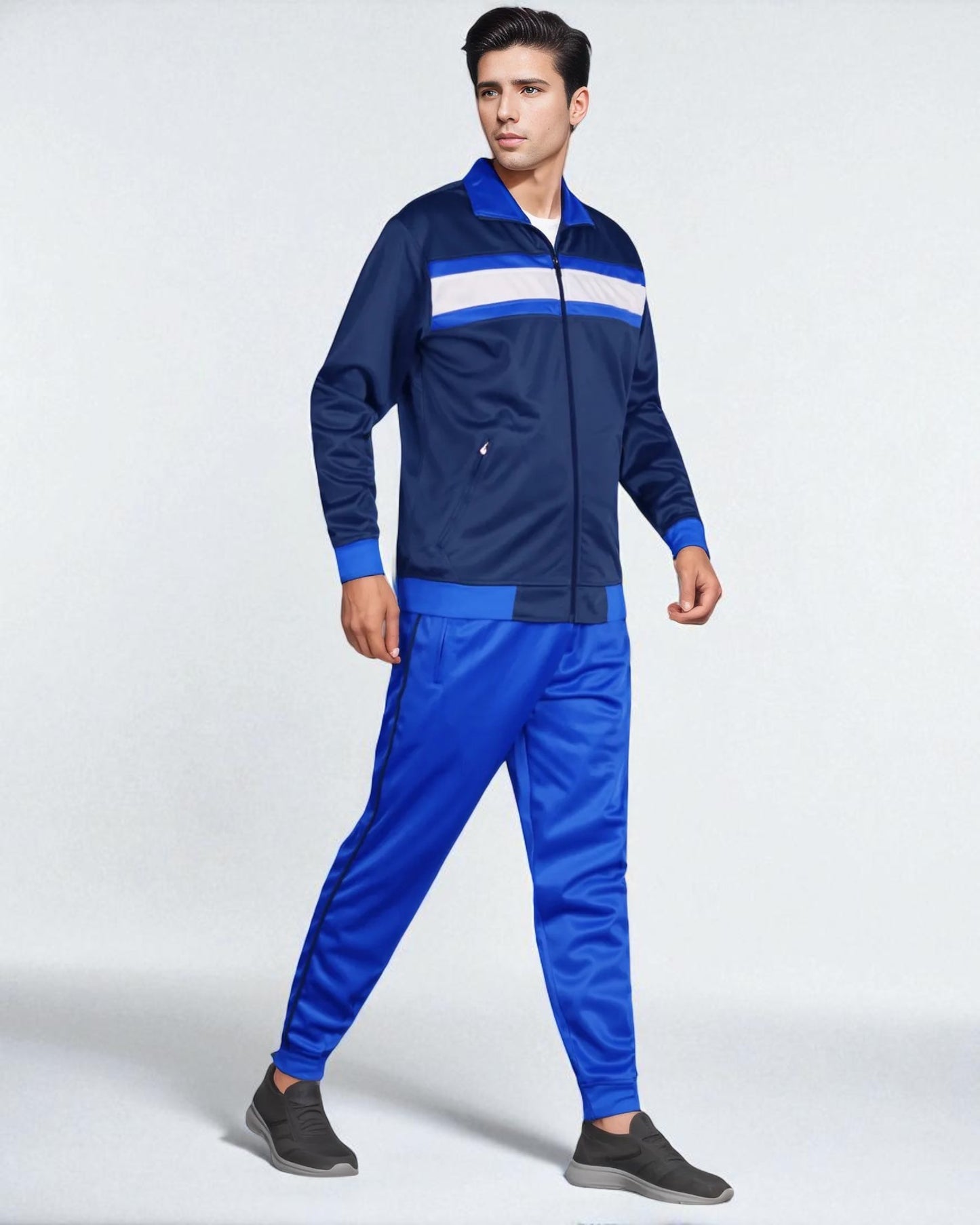Men's Tracksuit contrast Color 2-piece Set