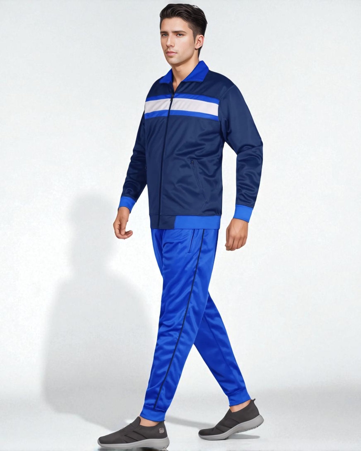 Men's Tracksuit contrast Color 2-piece Set