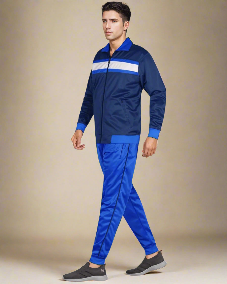 Men's Tracksuit contrast Color 2-piece Set