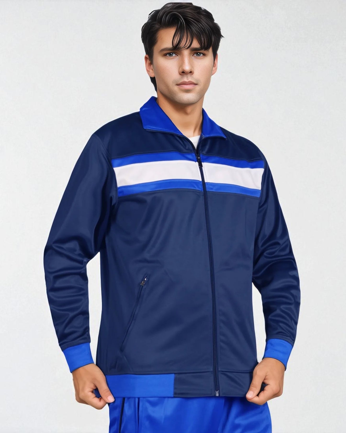Men's Tracksuit contrast Color 2-piece Set