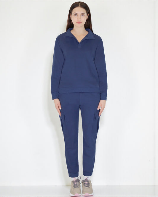 Women’s Cargo Lounge Set Soft Cotton Blend Two-Piece