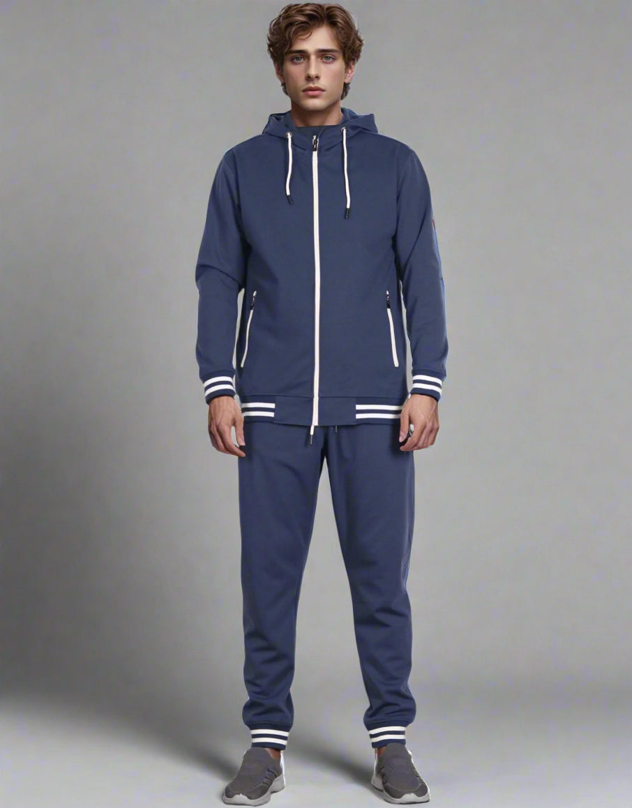 Men’s Scooba Multi Color Rib Tracksuit GYM Activewear Outfit